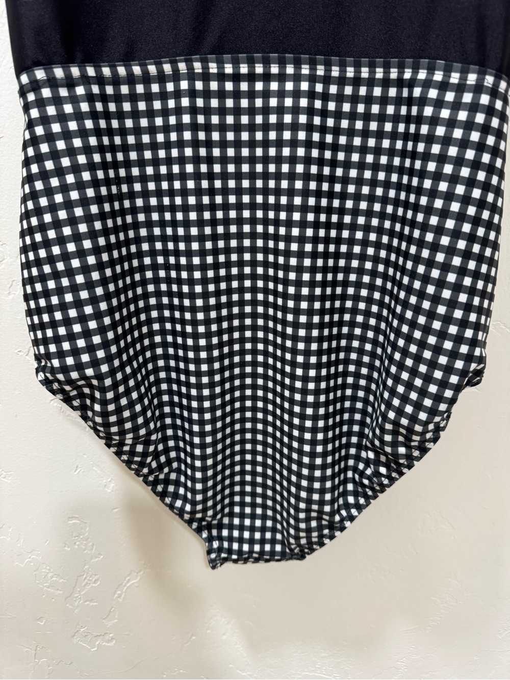Albion Fit Bombshell Gingham One Piece Swimsuit Black White Medium Swim Beach - Picture 11 of 16